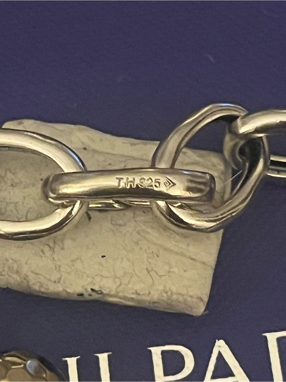 Sterling Silver Chain Link Stretch Bracelet 925 Mark - Picture 4 of 4
